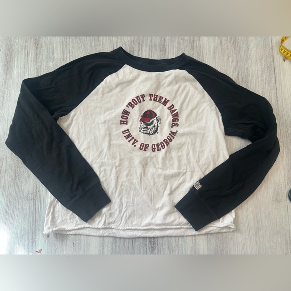Tailgate Tops - Georgia Bulldogs Baseball Tee “How ’Bout Them Dawgs” Tailgate Small